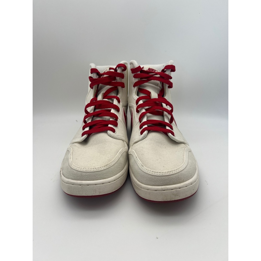 NIKE Air Jordan 1 KO AJKO 10.5 Sail Varsity Red EUC DO5047-102 Canvas High Top